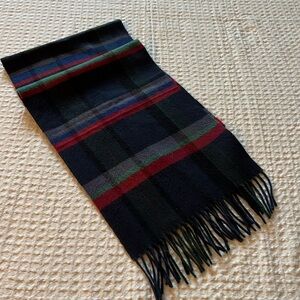 Christian Dior Monsieur “Cashmaire” Vintage Plaid Fringe Scarf